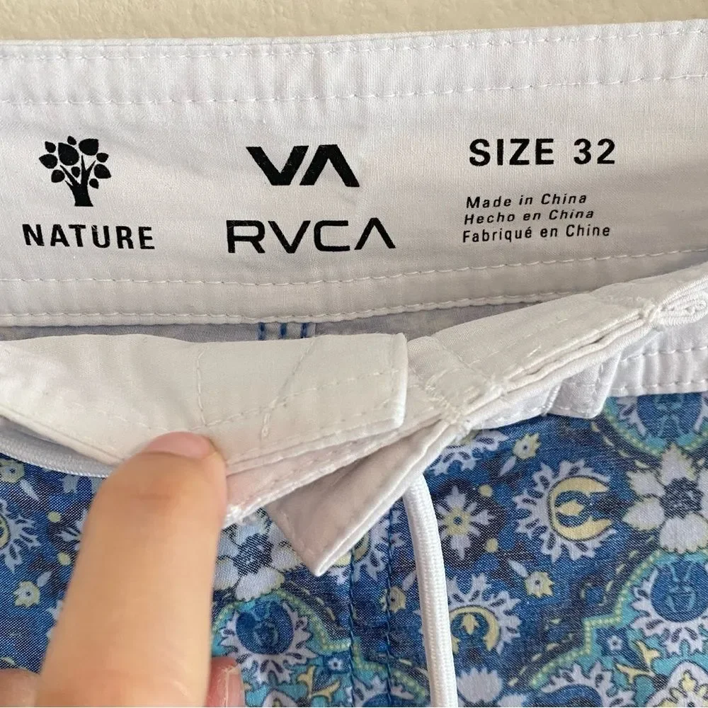 RVCA Morris Board Shorts Swim Trunks Sz 32 Mid Length 19